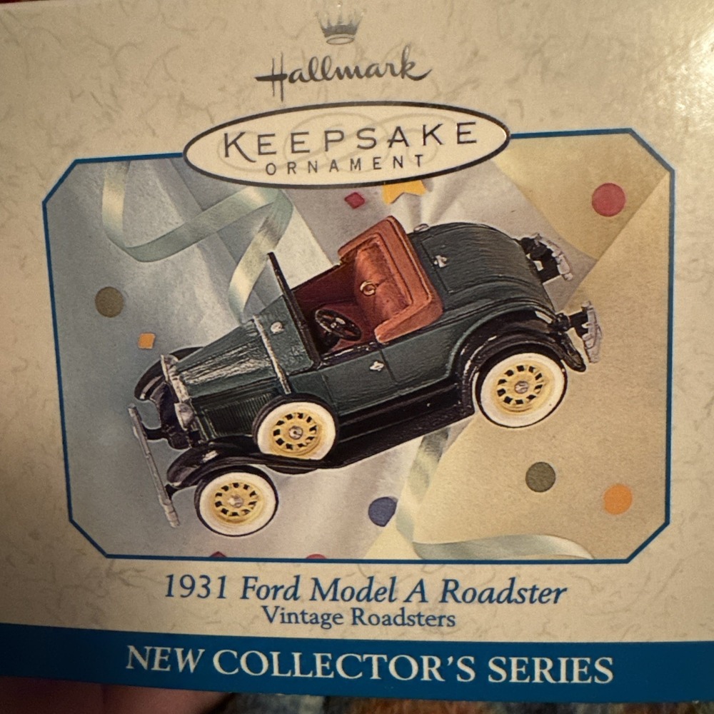 NEW Hallmark 1931 Ford Model A 1st in Vintage Roadster Series Christmas Ornament